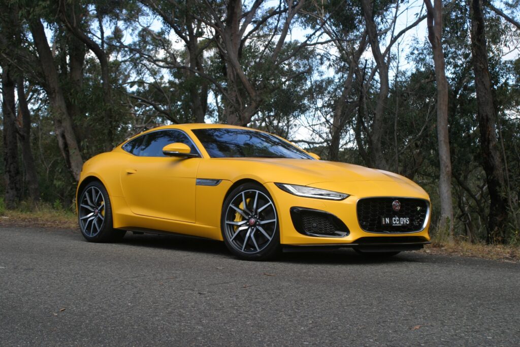 Jaguar F-Type V8 Sorrento Yellow front